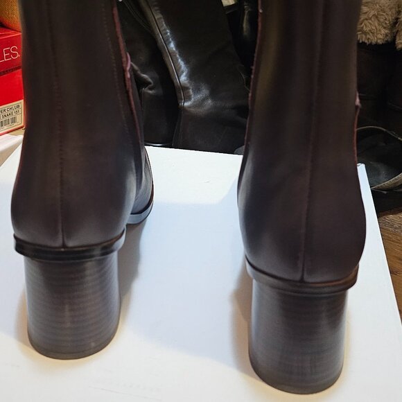 Nine West Dither Ankle Boots, Merlot 600 NWOB, Size 8.5M - Picture 6 of 10